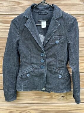 Marc Jacobs Y2K Dark Blue Denim Jean Jacket Blazer Women’s Size 4 Tailored